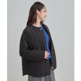 【洗濯機可/S-LL/撥水】大人が着たい ノーカラー キルトジャケット | SHOO・LA・RUE | 詳細画像6