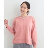 【洗濯機可/S-LL】体型カバーが叶う スポンディッシュ パイピングニット | SHOO・LA・RUE | 詳細画像9 