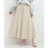 【洗濯機可/S-LL】縦ラインですっきり見せる スエードライクプリーツスカート | SHOO・LA・RUE | 詳細画像1 