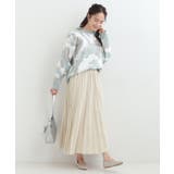 【洗濯機可/S-LL】縦ラインですっきり見せる スエードライクプリーツスカート | SHOO・LA・RUE | 詳細画像3 