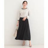 【洗濯機可/S-LL/アンサンブル可】すっきりと好印象 配色クルーネックニット | SHOO・LA・RUE | 詳細画像3 