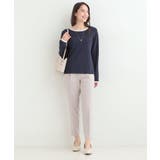 【洗濯機可/S-LL/アンサンブル可】すっきりと好印象 配色クルーネックニット | SHOO・LA・RUE | 詳細画像16 