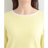 【洗濯機可/S-LL/アンサンブル可】すっきりと好印象 配色クルーネックニット | SHOO・LA・RUE | 詳細画像22 