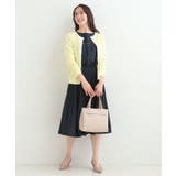 【洗濯機可/S-LL/アンサンブル可】パールボタンが上品 配色カーディガン | SHOO・LA・RUE | 詳細画像7 