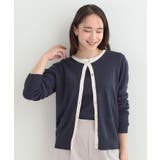 【洗濯機可/S-LL/アンサンブル可】パールボタンが上品 配色カーディガン | SHOO・LA・RUE | 詳細画像13 