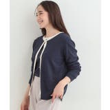 【洗濯機可/S-LL/アンサンブル可】パールボタンが上品 配色カーディガン | SHOO・LA・RUE | 詳細画像14 