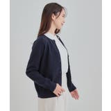 【洗濯機可/S-LL】すっきり見えでやわらかタッチな クルーネックカーディガン | SHOO・LA・RUE | 詳細画像6 