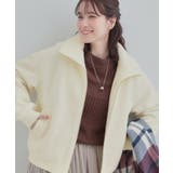 オフホワイト(003) | 【S-LL】お顔周りがすっきり見える スライバージャケット | SHOO・LA・RUE