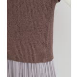 【S-LL/洗濯機可】気軽にレイヤード ざっくり前開きニットベスト | SHOO・LA・RUE | 詳細画像18 