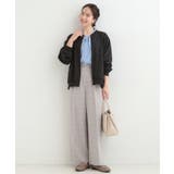 【洗濯機可/S-LL】さらっと快適 麻調ゆるリブブルゾン | SHOO・LA・RUE | 詳細画像11 