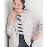 ライトグレー(011) | 【洗濯機可/S-LL】さらっと快適 麻調ゆるリブブルゾン | SHOO・LA・RUE