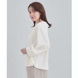 【洗濯機可/S-LL】お顔周りを華やかに。フリル襟ブラウス | SHOO・LA・RUE | 詳細画像2 