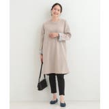 【体型カバー/洗濯機可/S-LL】お袖ストライプAラインチュニック | SHOO・LA・RUE | 詳細画像7 