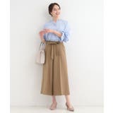 【洗濯機可/S-LL】ハイウエストで美脚見え リボンワイドパンツ | SHOO・LA・RUE | 詳細画像3 