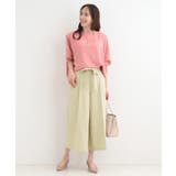 【洗濯機可/S-LL】ハイウエストで美脚見え リボンワイドパンツ | SHOO・LA・RUE | 詳細画像7 