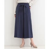 【洗濯機可/S-LL】ハイウエストで美脚見え リボンワイドパンツ | SHOO・LA・RUE | 詳細画像9 