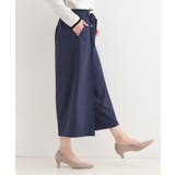 【洗濯機可/S-LL】ハイウエストで美脚見え リボンワイドパンツ | SHOO・LA・RUE | 詳細画像10 