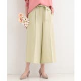 ベージュ(052) | 【洗濯機可/S-LL】ハイウエストで美脚見え リボンワイドパンツ | SHOO・LA・RUE