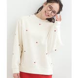 オフホワイト(103) | 【洗濯機可】小さめ刺繍で大人見え アソート裏起毛スウェット | SHOO・LA・RUE