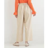 【S-LL】きれい見えも叶う フロッキードットワイドパンツ | SHOO・LA・RUE | 詳細画像2 