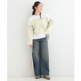 まるでTシャツ 大人カジュアルコーデに最適なボーダーニット | SHOO・LA・RUE | 詳細画像3 