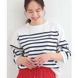 ネイビー(394) | まるでTシャツ 大人カジュアルコーデに最適なボーダーニット | SHOO・LA・RUE