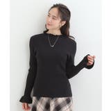 【洗濯機可/S-LL】フリルで上品 やわらかリブニット | SHOO・LA・RUE | 詳細画像5 