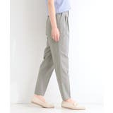 【ひんやり/セットアップ可】洗濯後しわになりにくい タックテーパードパンツ | SHOO・LA・RUE | 詳細画像4