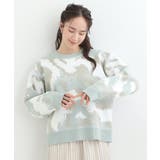 【洗濯機可/S-LL】1枚で華やかに ラメ入りニュアンス柄ニット | SHOO・LA・RUE | 詳細画像5 