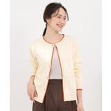 配色がコーデのアクセントに レイヤード風クルーカーディガン | SHOO・LA・RUE | 詳細画像1 