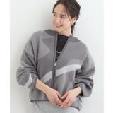 チャコールグレー(214) | 選べる4柄 ダブルZIPで着こなし色々 柄カーディガン | SHOO・LA・RUE