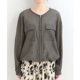 【S-LL】優しく透ける 柔らかシアーデニムブルゾン | SHOO・LA・RUE | 詳細画像14 