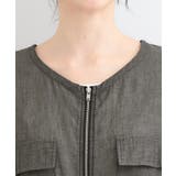 【S-LL】優しく透ける 柔らかシアーデニムブルゾン | SHOO・LA・RUE | 詳細画像17 