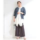 【S-LL】優しく透ける 柔らかシアーデニムブルゾン | SHOO・LA・RUE | 詳細画像12 