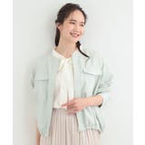 【S-LL】デイリーにも、通勤にも。フラップポケットノーカラーブルゾン | SHOO・LA・RUE | 詳細画像5