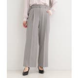 【セットアップ可/多機能】センタープレスできちんと見え ベルト付きワイドパンツ | SHOO・LA・RUE | 詳細画像1 