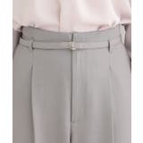 【セットアップ可/多機能】センタープレスできちんと見え ベルト付きワイドパンツ | SHOO・LA・RUE | 詳細画像16 