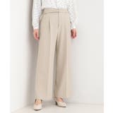 グレージュ(050) | 【セットアップ可/多機能】センタープレスできちんと見え ベルト付きワイドパンツ | SHOO・LA・RUE