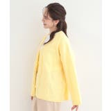 【洗濯機可/S-LL】幾何柄風デザインがアクセント ゆるVネックカーディガン | SHOO・LA・RUE | 詳細画像10 
