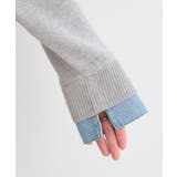 デニム切替でこなれ顔 金ボタン ニットカーディガン | SHOO・LA・RUE | 詳細画像15 