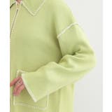 ステッチ襟付きジップニットカーディガン | SHOO・LA・RUE | 詳細画像17 