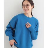 ブルー(092) | 【前後2WAY】配色パイピングニット | SHOO・LA・RUE