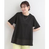 【ひんやり/UV/抗菌防臭】体型カバーも叶う 裾切り替えAライントップス | SHOO・LA・RUE | 詳細画像1