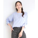 【セットアップ可/洗濯機可】上品チェックが好印象 ゆるさらサッカーブラウス | SHOO・LA・RUE | 詳細画像14 