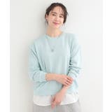 【洗濯機可/S-LL】1枚でサマ見え ラメニットソー レイヤード風トップス | SHOO・LA・RUE | 詳細画像1 