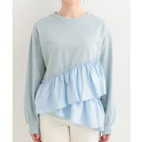 【洗濯機可】ほんのり甘い アシンメトリーフリルの上品トップス | SHOO・LA・RUE | 詳細画像13 