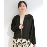 【洗濯機可/UV/S-LL】程よい透け感 襟元タック シアーブルゾン | SHOO・LA・RUE | 詳細画像5 