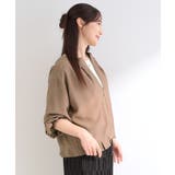 【洗濯機可/UV/S-LL】程よい透け感 襟元タック シアーブルゾン | SHOO・LA・RUE | 詳細画像10 