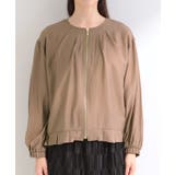 【洗濯機可/UV/S-LL】程よい透け感 襟元タック シアーブルゾン | SHOO・LA・RUE | 詳細画像17 