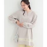 ライトグレー(011) | レース切り替えチュニックワンピース | SHOO・LA・RUE